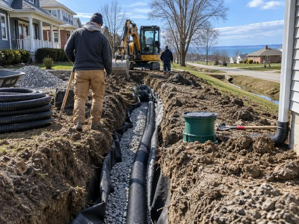 French Drain Installation in Buffalo, NY