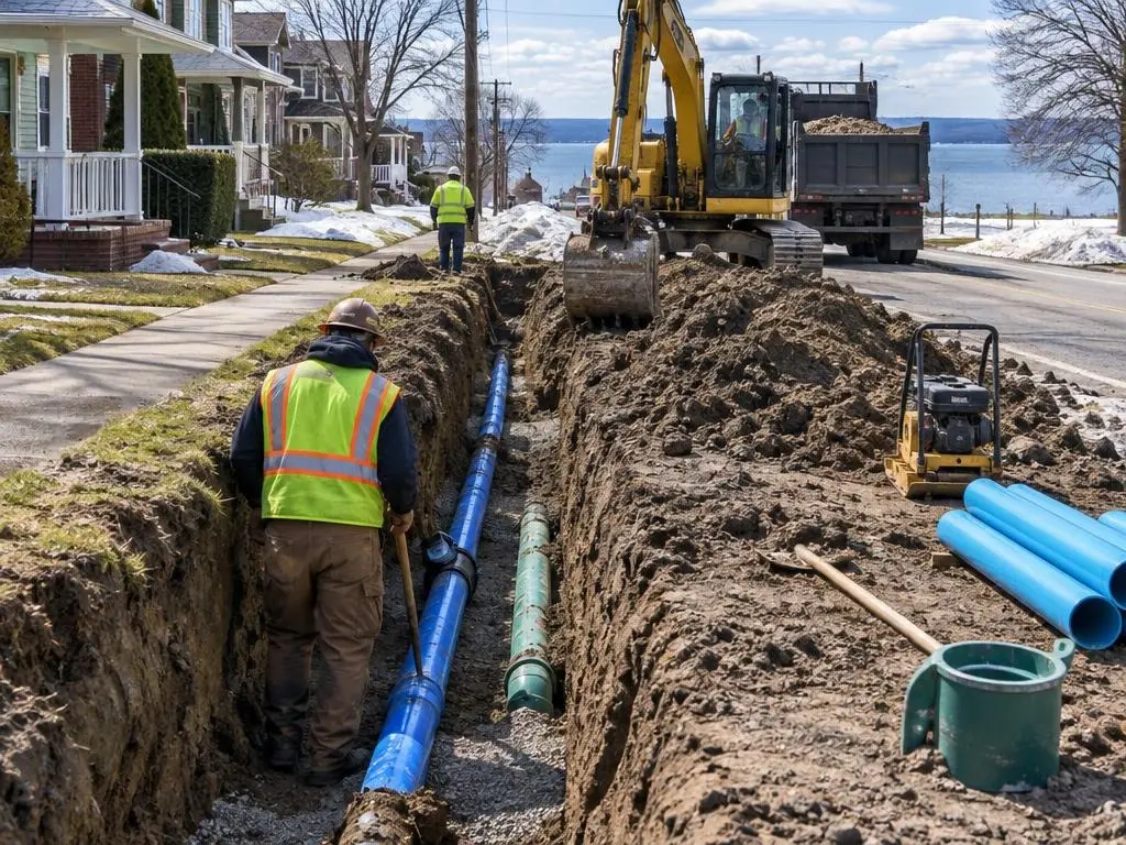 Water & Sewer Line Trenching in Buffalo, NY